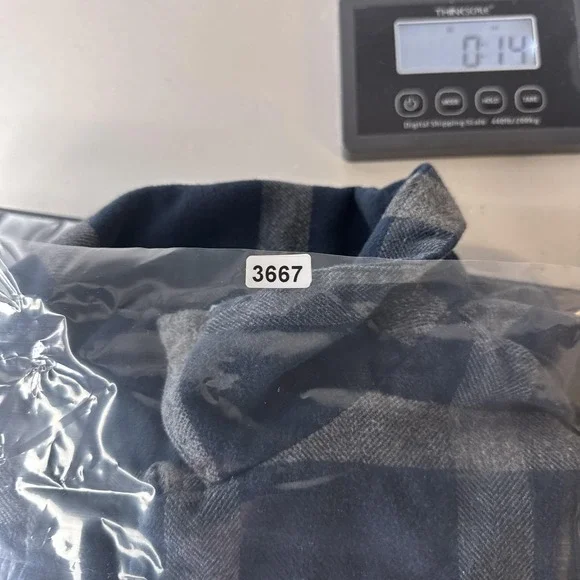 Polo Ralph Lauren Ski Camp Shirt Mens Large Blue Gray Plaid Flannel  Long Sleeve - Picture 9 of 9